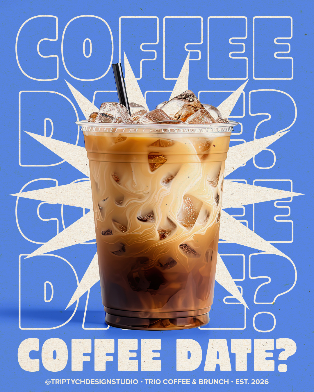 Trio Coffee & Brunch — iced coffee campaign ad